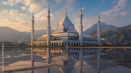 Faisal Mosque in Islamabad, Pakistan photo