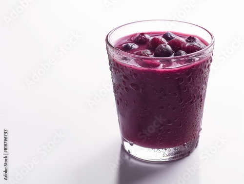 Wallpaper Mural A clear rocks glass filled with freshly blended blueberry smoothie, featuring a natural, deep purple hue Torontodigital.ca