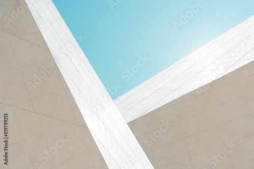 Contemporary and minimalist architecture backdrop.