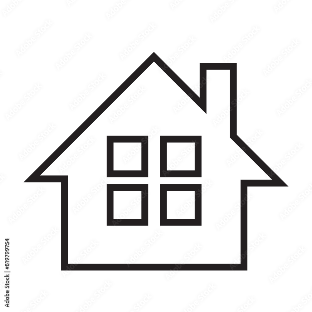House icon outline isolated on white background. Indoor use only symbol. vector illustration. EPS 10 House icon outline isolated on white background. Indoor use only symbol. vector illustration. EPS 10