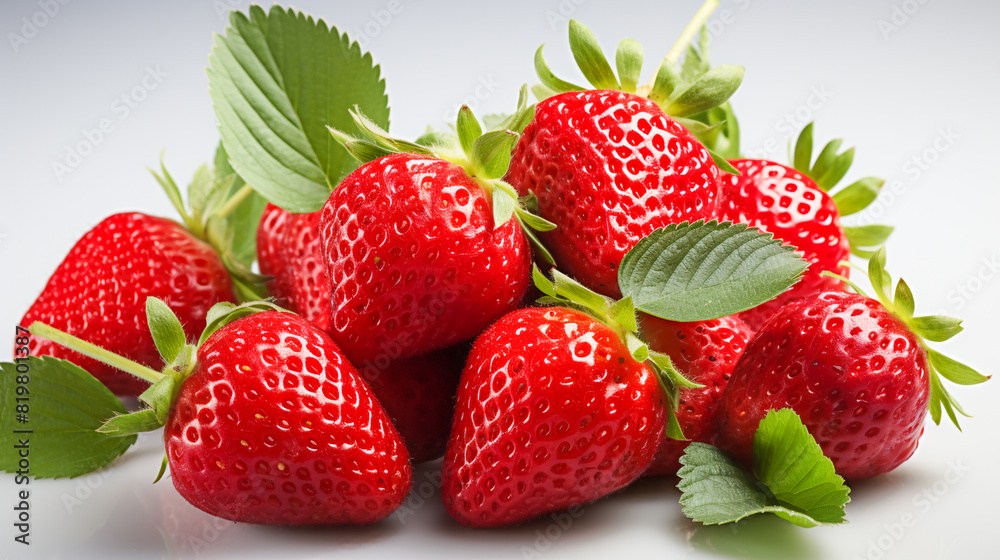 Fresh strawberries isolated on white background Fresh strawberries isolated on white background