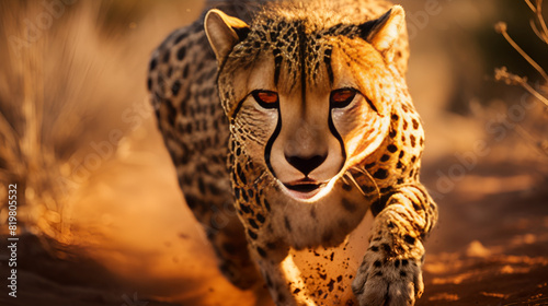 Envision a cheetah with a strong sense of focus 