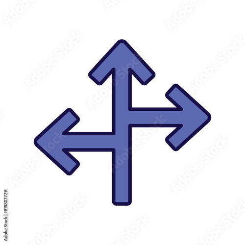 junction icon with white background vector stock illustration