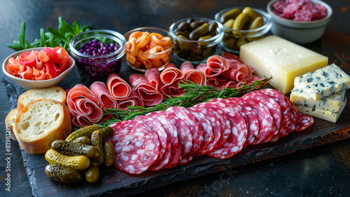 Gourmet Galore. Indulging in the Sight of a Classic Charcuterie Board