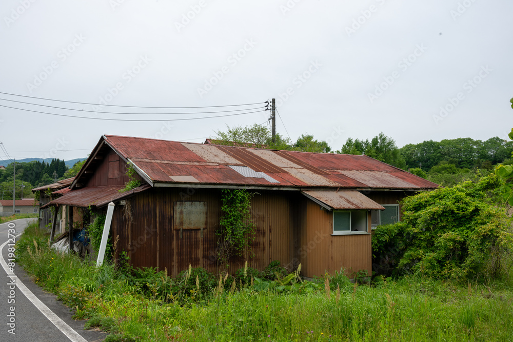 日本の岡山県の蒜山高原の古くてとても美しい建物 日本の岡山県の蒜山高原の古くてとても美しい建物