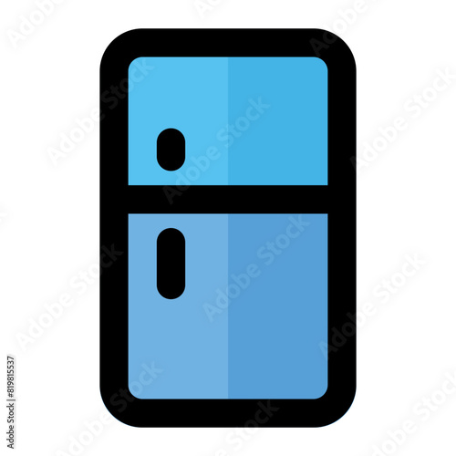 Refrigerator Icon in Filled Line Style