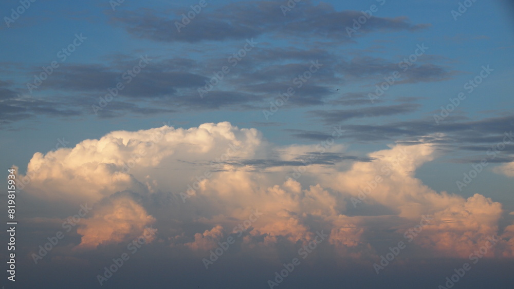 A dramatic clouds with orange and blue skies in Asia A dramatic clouds with orange and blue skies in Asia