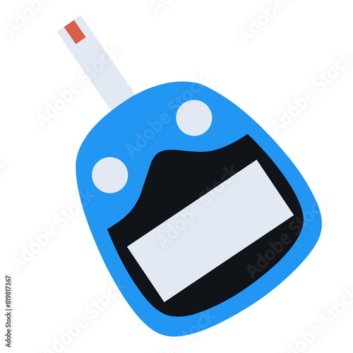 Diabetes test Illustration. Glucometer.