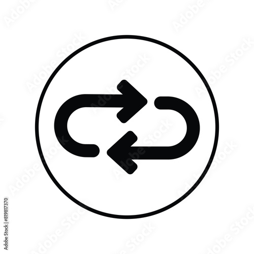 loop icon with white background vector stock illustration Free Download loop icon with white background vector stock illustration - GFXLoad