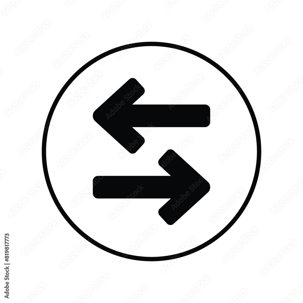 left and right icon with white background vector stock illustration left and right icon with white background vector stock illustration