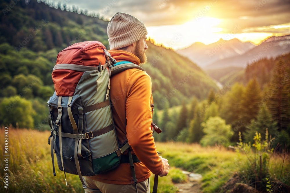 Adventure Seeker with Backpack (3:2): A close-up of an adventure seeker with a fully packed backpack, ready for a journey.
Adventure Seeker with Backpack (3:2): A close-up of an adventure seeker with a fully packed backpack, ready for a journey.