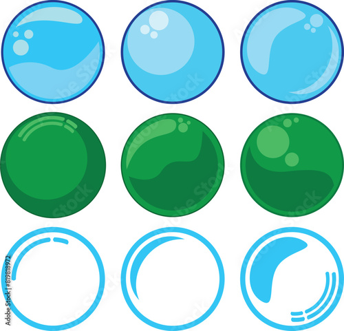 Set of bubbles vector