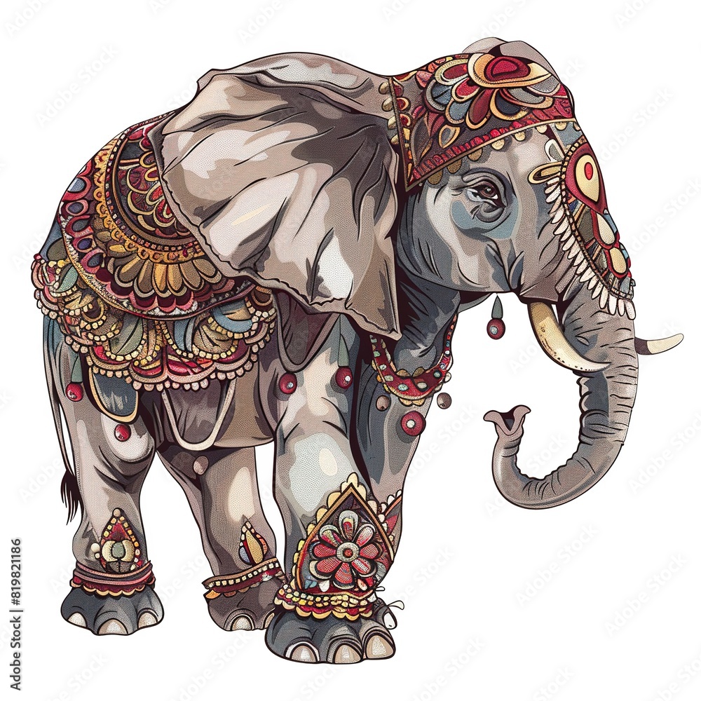 Obraz premium Elephant Boho-Chic fashion