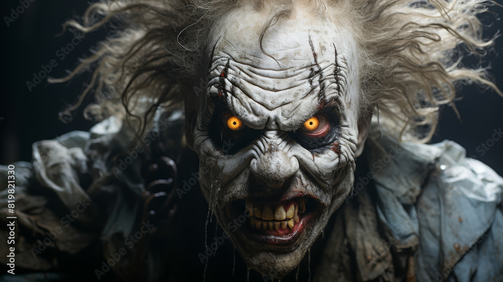 A Terrifying Portrait in the Abyss of Darkness