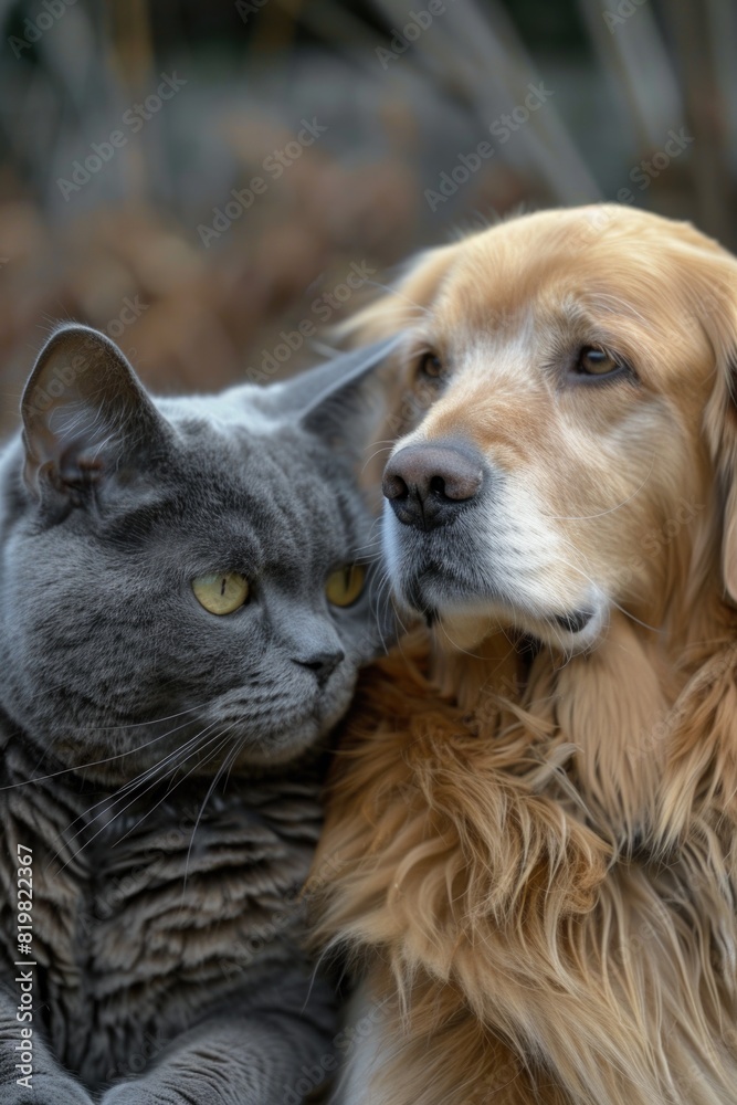 custom made wallpaper toronto digitalA heartwarming image of a cat and dog snuggled up together. Perfect for pet lovers and animal enthusiasts