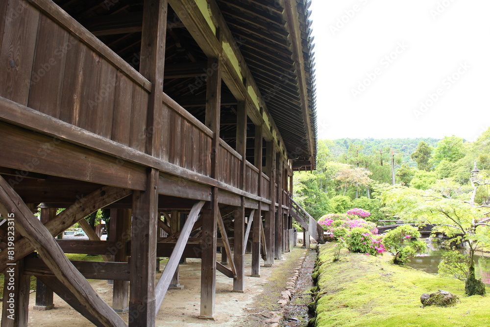 Roofed corridor in Seiryo-ji Temple, Kyoto, Japan Roofed corridor in Seiryo-ji Temple, Kyoto, Japan