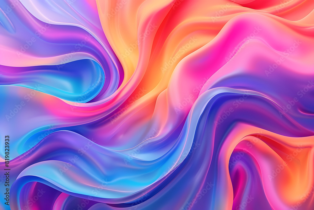 Vivid abstract color waves background