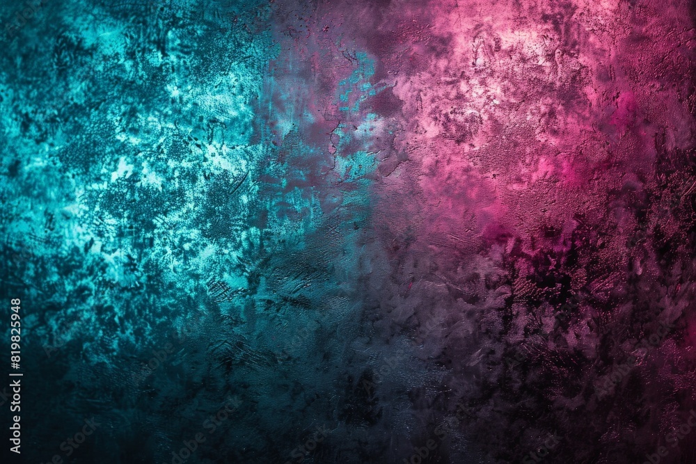 Obraz premium Dark abstract background with UV neon glow, blurred light lines, waves. Blue-pink neon light. Beautiful simple AI generated image in 4K, unique.