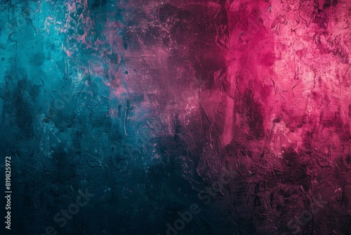 Dark abstract background with UV neon glow, blurred light lines, waves. Blue-pink neon light. Beautiful simple AI generated image in 4K, unique. photo