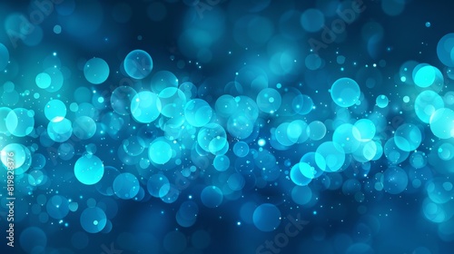 With bokeh lights, this background has an elegant blue color