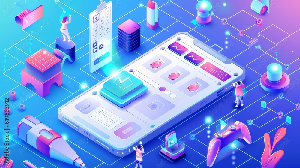 An isometric man, a calendar, and a robot assistant help with completing work to deadlines on a modern landing page. An isometric man, a calendar, and a robot assistant help with completing work to deadlines on a modern landing page.