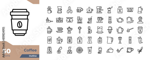 Coffee Outline Icons