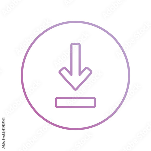 bottom icon with white background vector stock illustration