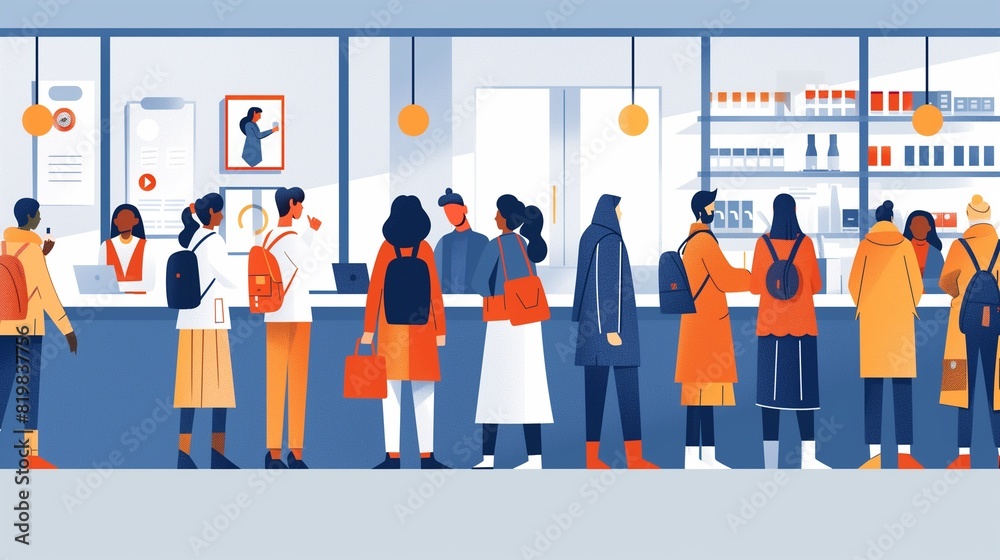 Group of multi ethnic corporate employees working in co-working open space walking in motion, sit at shared desks. Busy workday, office rush concept. Horizontal photo banner for website header design. Group of multi ethnic corporate employees working in co-working open space walking in motion, sit at shared desks. Busy workday, office rush concept. Horizontal photo banner for website header design.