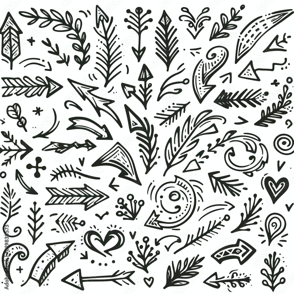 Fototapeta premium Set of Hand drawn vector Design