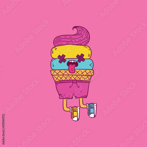 Icecream Illustration Monster