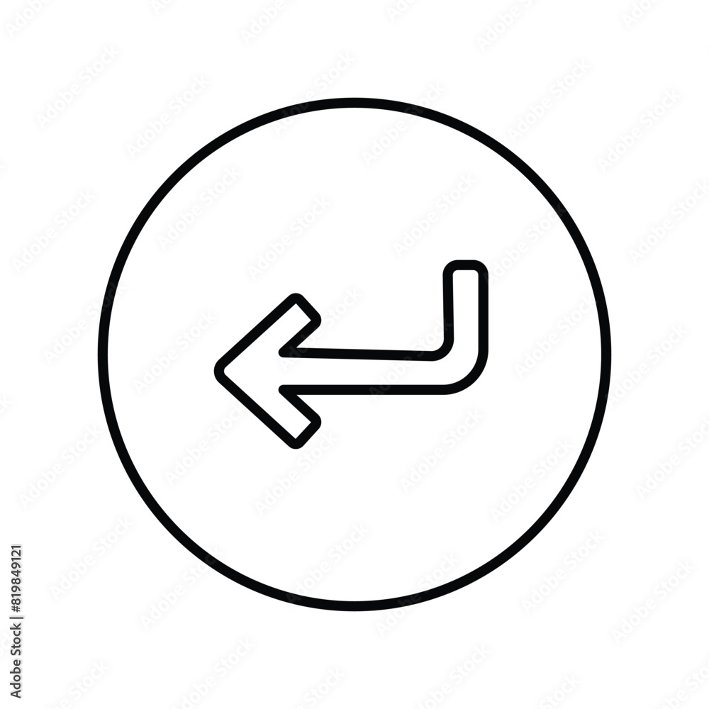 turn back icon with white background vector stock illustration turn back icon with white background vector stock illustration