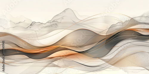 Abstract Marble Stone Pattern Texture with Gold and Multicolored Accents