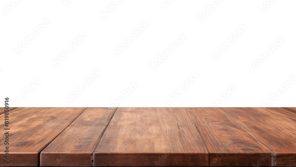 Empty wooden table top Brown For displaying product ,The background is transparent. Empty wooden table top Brown For displaying product ,The background is transparent.