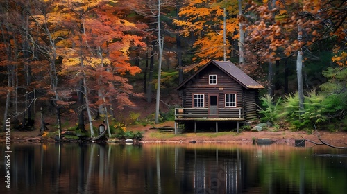 Serene Retreat: Rustic Charm in Nature's Embrace - Discover Tranquility in a Cozy Cabin Nestled Amidst Towering Trees. Perfect Escape from the Everyday Hustle
