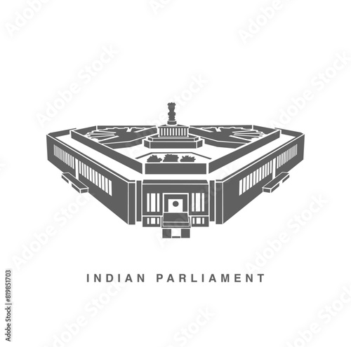 New Indian Parliament vector icon