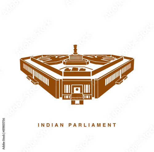 New Indian Parliament vector icon