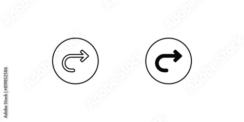 redo icon with white background vector stock illustration