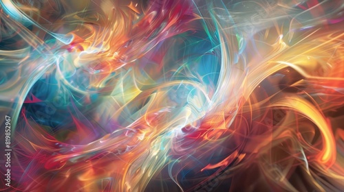 An abstract representation of energy, with swirling patterns of light and color.