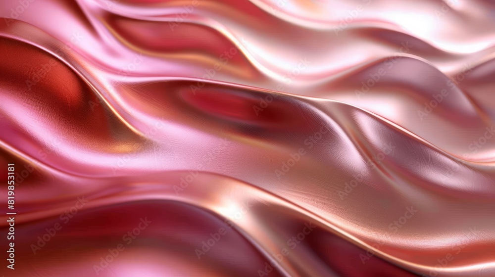 Fototapeta premium Abstract wavy copper texture close-up