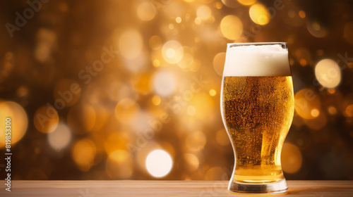 beer glass on background