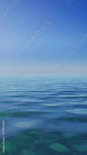 Wallpaper Mural A serene landscape with a beautiful blue sky and a calm body of water Torontodigital.ca
