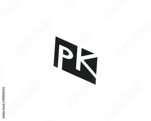 Simple Letter PK Logo Design template