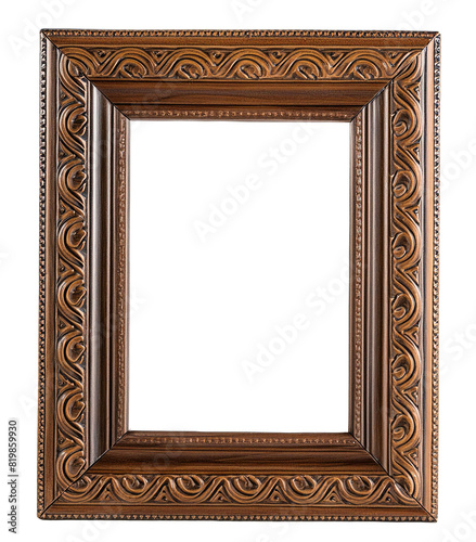 Wooden Photo Frame with transparent background png.