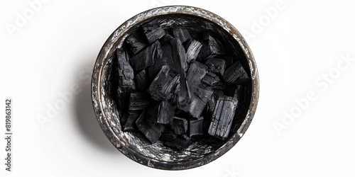 Showcasing the Understated Elegance of Charcoal in a Ceramic Bowl