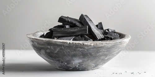 A Bowl of Charcoal Inviting Contemplation and Creativity