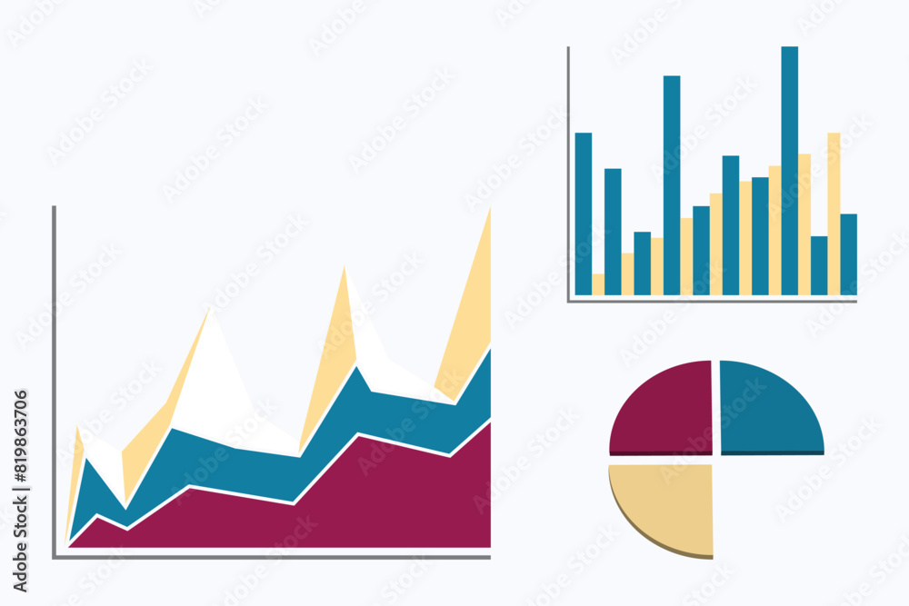 Fototapeta premium business histogram infographics For data analysis