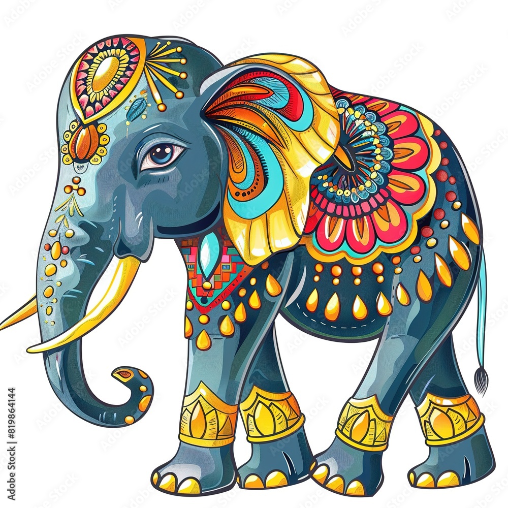 Obraz premium Elephant ethnic fusion fashion