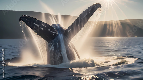 "Whispers of the Sea: Diving into the Serenity of a Humpback Whale's Spouts in an Exquisite National Geographic Award-Winning Drone Photograph"