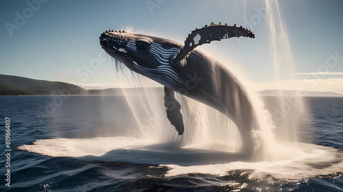 "Whispers of the Sea: Diving into the Serenity of a Humpback Whale's Spouts in an Exquisite National Geographic Award-Winning Drone Photograph"