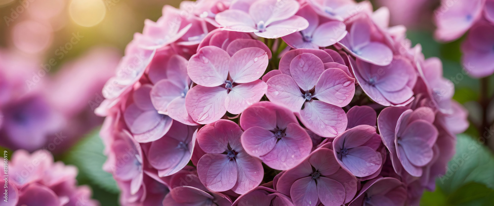 Pink hydrangea flower Pink hydrangea flower